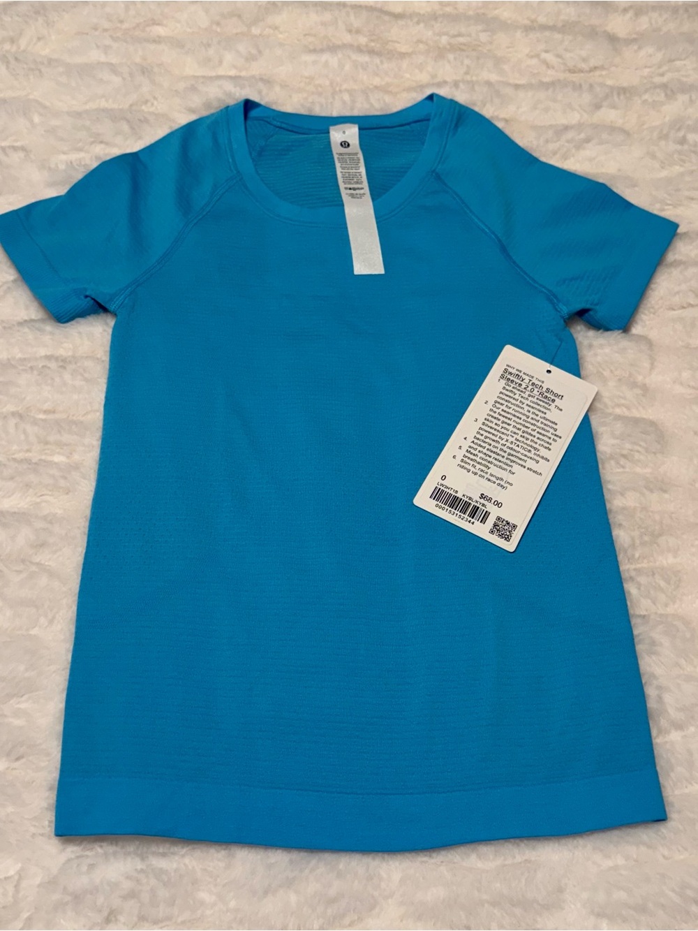 NWT Lululemon Swiftly Tech Short-Sleeve Shirt 2.0 Waist Length Size 0